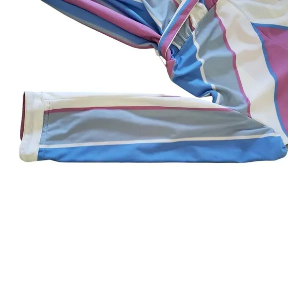 Vintage 70s Sallys Girl Striped Long Sleeve Dress Size 12 Retro Mod Boho Gla - Picture 14 of 14